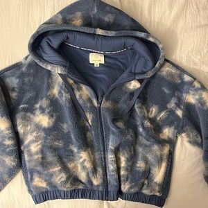 Blue Tie-Dye Teddy Jacket